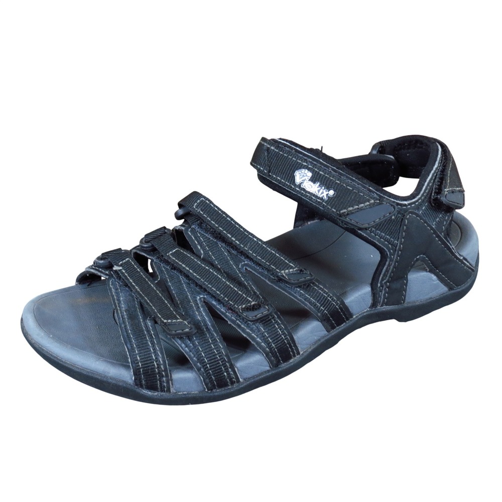Viakix Acadia Women Hiking Sandal Size 6 Outdoor Trail Walking Black Synthetic